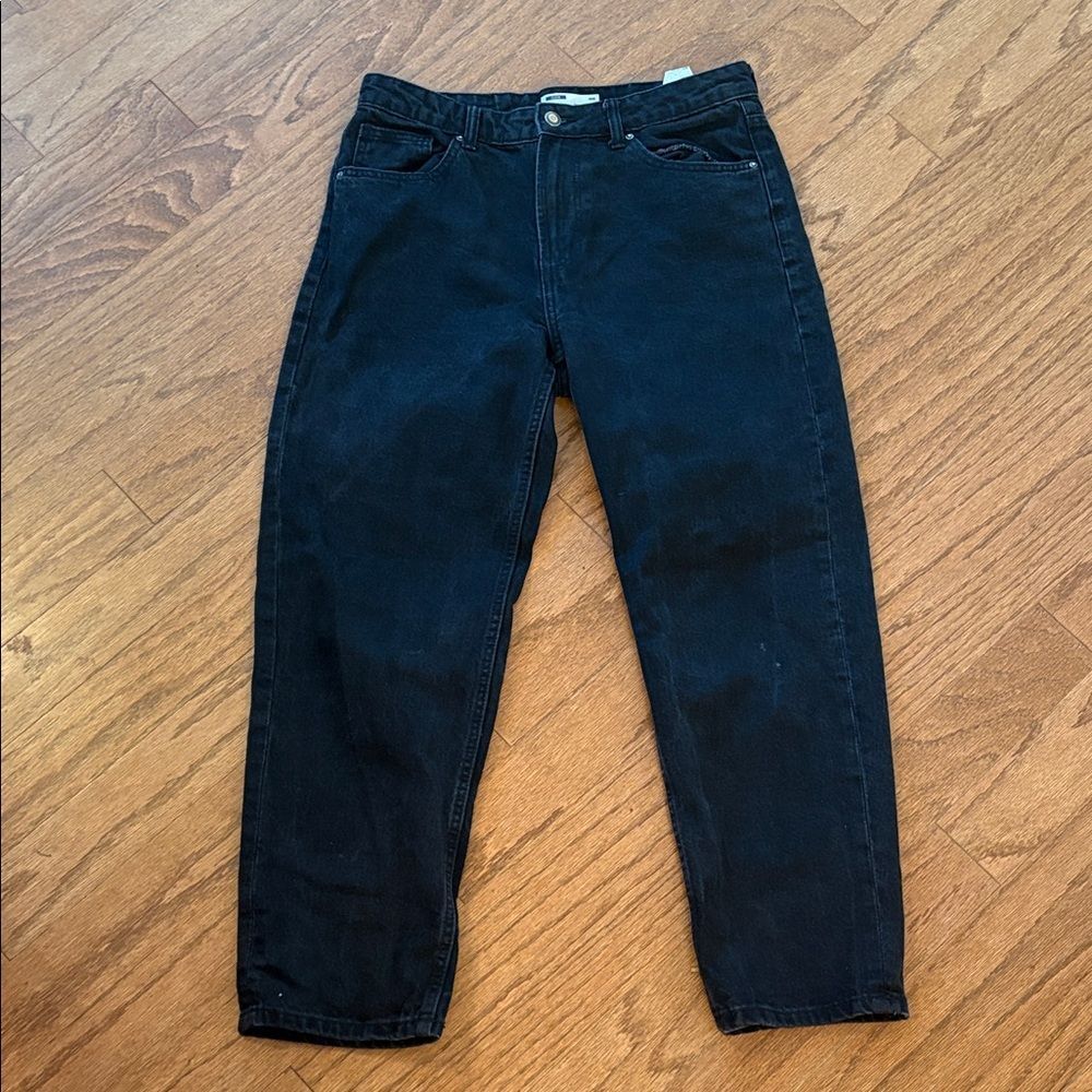 Bershka jeans, size 8, black, mom fit
